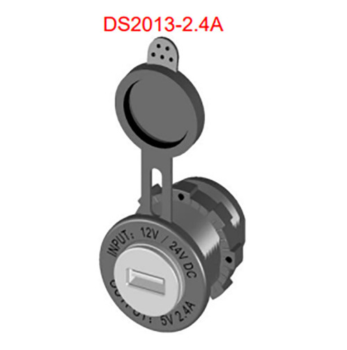 One Port USB Socket - 12-24V - DS2013-2.4A - ASM